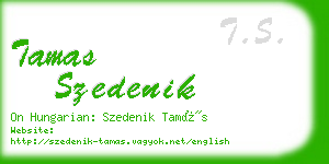 tamas szedenik business card